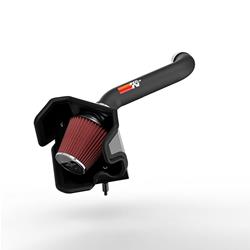 Air Intake, High-Flow, 77 Series, Aluminum Tube, Textured Black, Cotton Gauze Filter, Oiled, Red, Dodge, Nitro, Jeep, Liberty, 3.7L, Kit