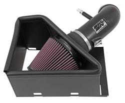 Air Intake, High-Flow, 77 Series, Aluminum Tube, Textured Black, Red Filter, Ram, Hemi, Kit