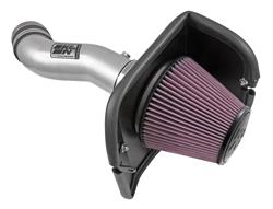 Air Intake, High-Flow, 77 Series, Aluminum Tube, Silver, Cotton Gauze Filter, Oiled, Red, Jeep, Cherokee, 3.2L, Kit