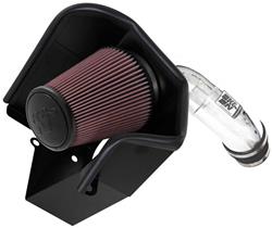 Air Intake, High-Flow, 77 Series, Aluminum Tube, Polished, Cotton Gauze Filter, Oiled, Red, Ram, 2500, 3500, 6.4L, Kit