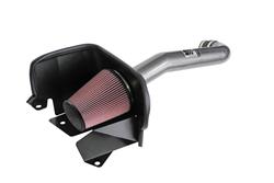 Air Intake, High-Flow, 77 Series, Aluminum Tube, Gunmetal Gray, Cotton Gauze Filter, Oiled, Red, Ram, 1500, 3.6L, Kit