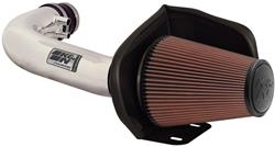 Air Intake, High-Flow, 77 Series, Aluminum Tube, Polished, Cotton Gauze Filter, Oiled, Red, Ford, Lincoln, Truck, SUV, 4.6L, 5.4L, Kit