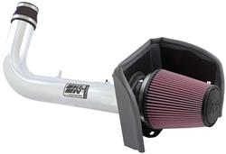 Air Intake, High-Flow, 77 Series, Aluminum Tube, Polished, Cotton Gauze Filter, Oiled, Red, Ford, F150, Lobo, 4.6L, Kit