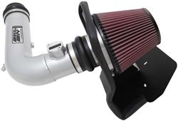 Air Intake, High-Flow, 77 Series, Aluminum Tube, Silver, Cotton Gauze Filter, Oiled, Red, Ford, Explorer, Non Turbo, 3.5L, Kit