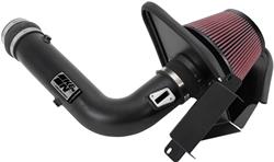 Air Intake, High-Flow, 77 Series, Aluminum Tube, Textured Black, Cotton Gauze Filter, Oiled, Red, Ford, Flex, Taurus, Non Turbo, 3.5L, Kit