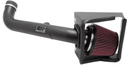 Air Intake, High-Flow, 77 Series, Aluminum Tube, Textured Black, Cotton Gauze Filter, Oiled, Red, Ford, F250, F350, 5.4L, Kit