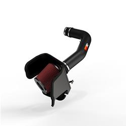Air Intake, High-Flow, 77 Series, Aluminum Tube, Textured Black, Cotton Gauze Filter, Oiled, Red, Ford, F250, F350, Super Duty, 6.2L, Kit