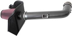Air Intake, High-Flow, 77 Series, Aluminum Tube, Gunmetal Gray, Cotton Gauze Filter, Oiled, Red, Ford, F250, F350, Super Duty, 6.2L, Kit