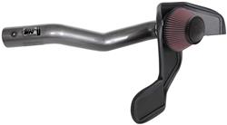 Air Intake, High-Flow, 77 Series, Aluminum Tube, Gunmetal Gray, Cotton Gauze Filter, Oiled, Red, Ford, Explorer, 2.3L, Kit