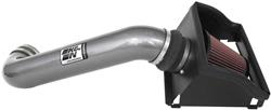 Air Intake, High-Flow, 77 Series, Aluminum Tube, Gunmetal Gray, Cotton Gauze Filter, Oiled, Red, Ford, F150, 5.0L, Kit