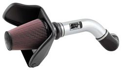 Air Intake, High-Flow, 77 Series, Aluminum Tube, Polished, Cotton Gauze Filter, Oiled, Red, Cadillac, Chevy, GMC, Truck, SUV, 4.8L, 5.3L, 6.0L, Kit