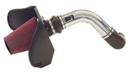 Air Intake, High-Flow, 77 Series, Aluminum Tube, Polished, Cotton Gauze Filter, Oiled, Red, Chevy, GMC, 2500, 3500, 6.0L, Kit