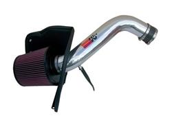 Air Intake, High-Flow, 77 Series, Aluminum Tube, Polished, Cotton Gauze Filter, Oiled, Red, Chevy, GMC, 2500, 3500, 6.6L, Diesel, Kit