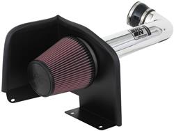 Air Intake, High-Flow, 77 Series, Aluminum Tube, Polished, Cotton Gauze Filter, Oiled, Red, Cadillac, Chevy, GMC, Trucks, SUV, 4.8-6.2L, Kit