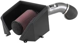 Air Intake, High-Flow, 77 Series, Aluminum Tube, Gunmetal Gray, Cotton Gauze Filter, Oiled, Red, Chevy, GMC, 2500 HD, 3500 HD, 6.6L, Kit