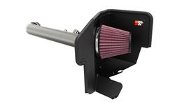 Air Intake, High-Flow, 77 Series, Aluminum Tube, Gunmetal Gray, Cotton Gauze Filter, Oiled, Red, for Nissan, Frontier, 3.8L, Kit