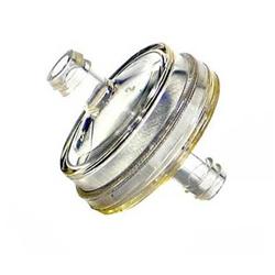 Fuel Filters, In-Line, Gas, Plastic Housing, Clear, Stainless Mesh Element, 0.31 in. Inlet and Outlet, Hose Barb Attachment, Each