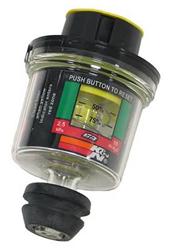 Service Indicator, Air Filter, Filter Minder, Push-In, Hose Barb End, 3.34 in. Long, 1.97 in. Diameter, Grommet Included, Each