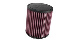 Air Filter Element, Powersports, Oiled, Cotton Gauze, Red, Round, 5.75 in. Long, 3 in. ID Flange, 5 in. Diameter, Arctic Cat, Each