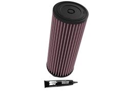Air Filter Element, Powersports, Oiled, Cotton Gauze, Red, Cylindrical, 10.81 in. Long, 2.63 in. ID, 4.19 in. OD, Arctic Cat, Each