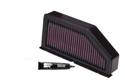 Air Filter Element, Powersports, Oiled, Cotton Gauze, Red, Panel, 1.94 in. Tall, 8.315 in. Long, 3.88 in. Wide, BMW, 1157cc, 1170cc, 1200cc, Each