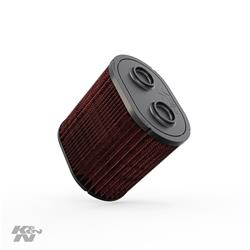 Air Filter Element, High-Flow, Oiled, Cotton Gauze, Red, Oval, 8.9 in. Tall, 9.3 in. Long, 6.5 in. Wide, Ford, F250-550, Super Duty, 6.2L, 6.7L, Each