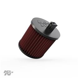 Air Filter Element, High-Flow, Oiled, Cotton Gauze, Red, Round, 4.88 in. Diameter, 5.38 in. Tall, Buick, Cadillac, Chevy, Holden, Opel, Each