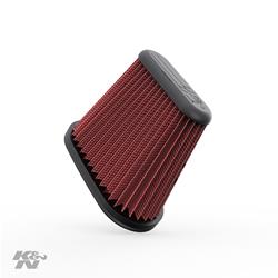 Air Filter Element, High-Flow, Oiled, Cotton Gauze, Red, Conical, 8.44 in. Tall, 2.44 in. Wide Top, 5 in. Wide Base, Chevy, Corvette, ZR1, 6.2L, Each