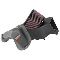 Air Intake, HIgh-Flow, Air Box, Plastic, Black, Cotton Gauze Filter, Oiled, Red, Ford, Excursion, F250-550, Super Duty, 6.0L, Diesel, Kit