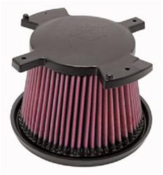 Air Filter Element, High-Flow, Oiled, Cotton Gauze, Red, Conical, 9.25 in, Diameter, 6.75 in. Tall, Chevy, GMC, 2500, 3500, 6.6L, Diesel, Each