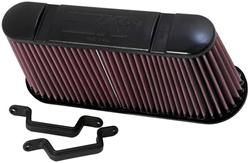 Air Filter Element, High-Flow, Oiled, Cotton Gauze, Red, Tapered Conical, 6.38 in. Tall, Chevy, Corvette Z06, 6.2L, 7.0L, Each