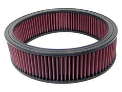 Air Filter Element, High-Flow, Oiled, Cotton Gauze, Red, Round, 9.63 in. OD, 2.81 in. Tall, Cadillac, Chevy, GMC, Isuzu, Oldsmobile, Pontiac, Each