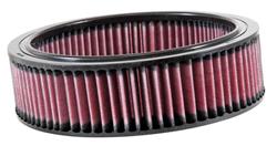 Air Filter Element, High-Flow, Oiled, Cotton Gauze, Red, Round, 9.25 in. Diameter, 2.75 in. Tall, AMC, Chrysler, Dodge, Jeep, Plymouth, Each