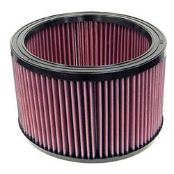 Air Filter Element, High-Flow, Oiled, Cotton Gauze, Red, Round, 10 in. Diameter, 6 in. Tall, Chevy, Trucks, Each