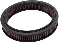 Air Filter Element, High-Flow, Oiled, Cotton Gauze, Red, Round, 11 in. Diameter, 2.19 in. Tall, Ford, Jeep, Mercury, Each