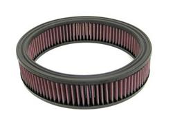 Air Filter Element, High-Flow, Oiled, Cotton Gauze, Red, Round, 11 in. Diameter, 2.5 in. Tall, Cadillac, Ford, Pontiac, Oldsmobile, Each