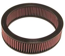 Air Filter Element, High-Flow, Oiled, Cotton Gauze, Red, Round, 11 in. Diameter, 3 in. Tall, Chevy, GMC, Pontiac, Each