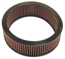 Air Filter Element, High-Flow, Oiled, Cotton Gauze, Red, Round, 11 in. Diameter, 3.5 in. Tall, Chevy, Dodge, Plymouth, Each