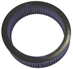 Air Filter Element, High-Flow, Oiled, Cotton Gauze, Red, Round, 11 in. Diameter, 2.75 in. Tall, Dodge, Ford, Lincoln, Mercury, Each