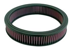 Air Filter Element, High-Flow, Oiled, Cotton Gauze, Red, Round, 12 in. OD, 2.5 in. Tall, Buick, Cadillac, Chevy, Ford, GMC, Oldsmobile, Pontiac, Each