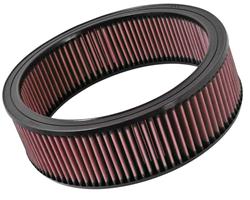 Air Filter Element, High-Flow, Oiled, Cotton Gauze, Red, Round, 12 in. Diameter, 3.44 in. Tall, Buick, Cadillac, Chevy, GMC, Oldsmobile, Pontiac, Each