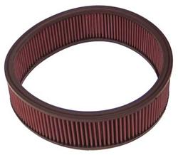 Air Filter Element, High-Flow, Oiled, Cotton Gauze, Red, Round, 12.5 in. Diameter, 3.5 in. Tall, Chrysler, Dodge, Plymouth, Each