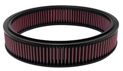 Air Filter Element, High-Flow, Oiled, Cotton Gauze, Red, Round, 13.25 in. Diameter, 2.88 in. Tall, Ford, Lincoln, Mercury, Each