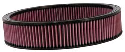 Air Filter Element, High-Flow, Oiled, Cotton Gauze, Red, Round, 14 in. OD, 3.06 in. Tall, Buick, Cadillac, Chevy, Oldsmobile, Pontiac, Each