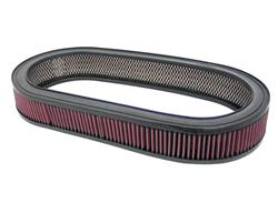 Air Filter Element, High-Flow, Oiled, Cotton Gauze, Red, Oval, 20.81 in. Long, 9.50 in. Wide, 3 in. Tall, Each