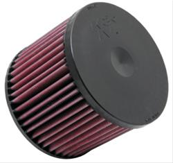 Air Filter Element, High-Flow, Oiled, Cotton Gauze, Red, Round Flanged, 6.25 in. OD, 6 in. Tall, Audi, A8, Holden, 1500, 4.2L, 5.7L, Each