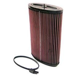 Air Filter Element, High-Flow, Oiled, Cotton Gauze, Red, Oval Flanged, 7.44 in. OD, 11.56 in. Tall, Porsche, Boxster, Cayman, 2.7L, 3.2L, 3.4L, Each