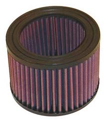 Air Filter Element, High-Flow, Oiled, Cotton Gauze, Red, Round, 5.06 in. Diameter, 3.69 in. Tall, MG, KMKII, MGB, 1.6L, Rover, MGB GT, 1.8L, Each