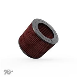 Air Filter Element, High-Flow, Oiled, Cotton Gauze, Red, Round, 6.81 in. OD, 5.81 in. Tall, Toyota, Dyna, Coaster, Land Cruiser, 3.0-4.5L, Each