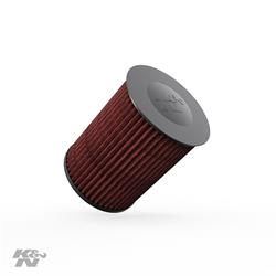 Air Filter Element, High-Flow, Oiled, Cotton Gauze, Red, Round, 6.25 in. OD, 8.25 in. Tall, Ford, Mazda, Volvo, 1.0L, 1.4L, 1.6L, 1.8L, 2.0L, Each